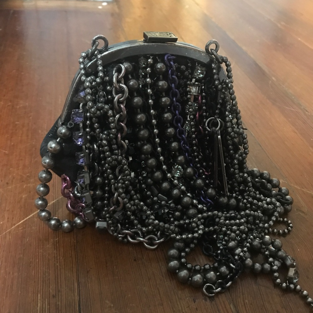 Retro Coach Chain Fringe Evening Bag